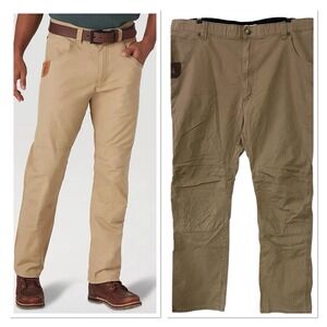Wrangler Riggs Mens Tan Workwear Utility Double Knee Pant Gorpcore Western 44x34